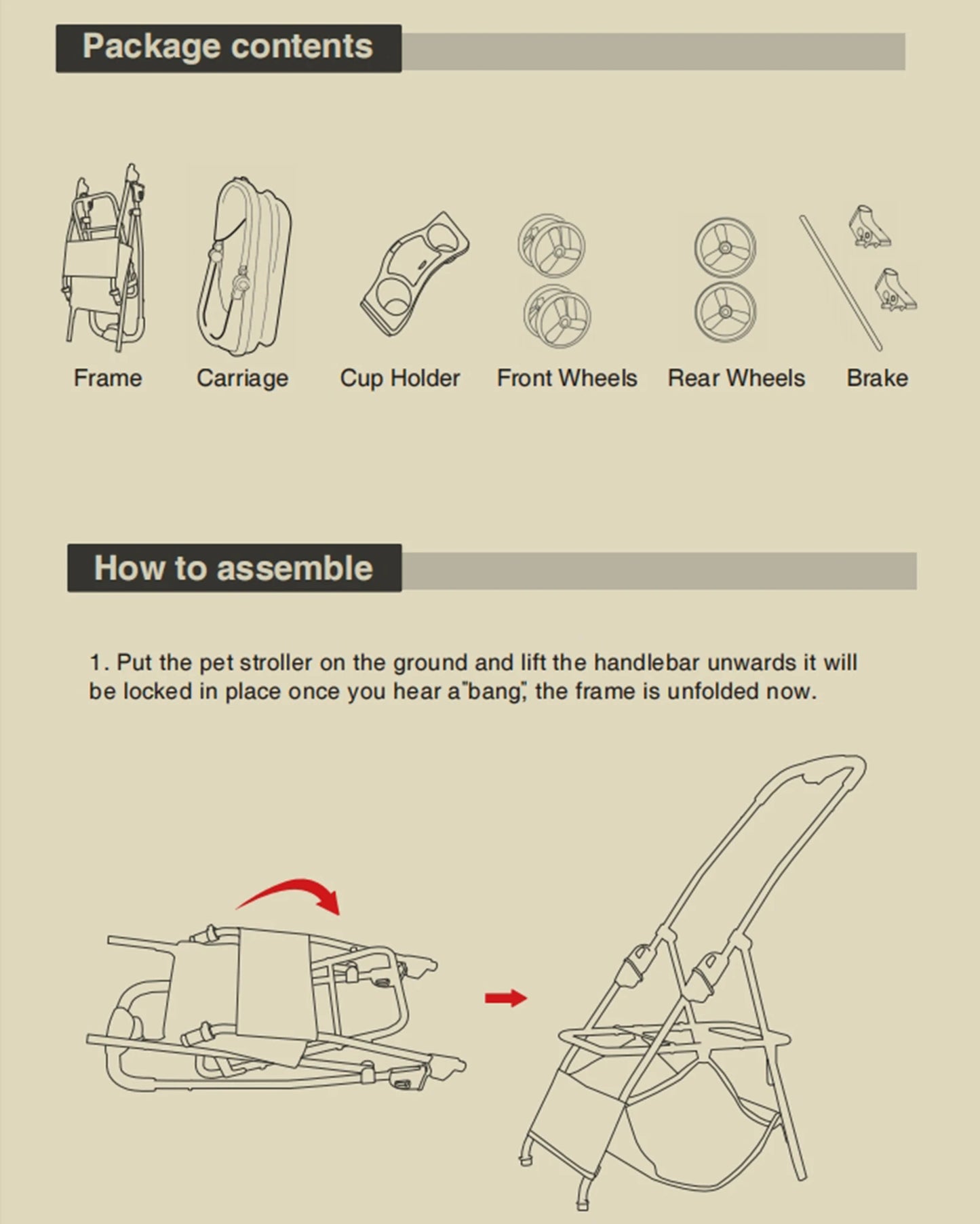 Foldable Pet Travel Stroller