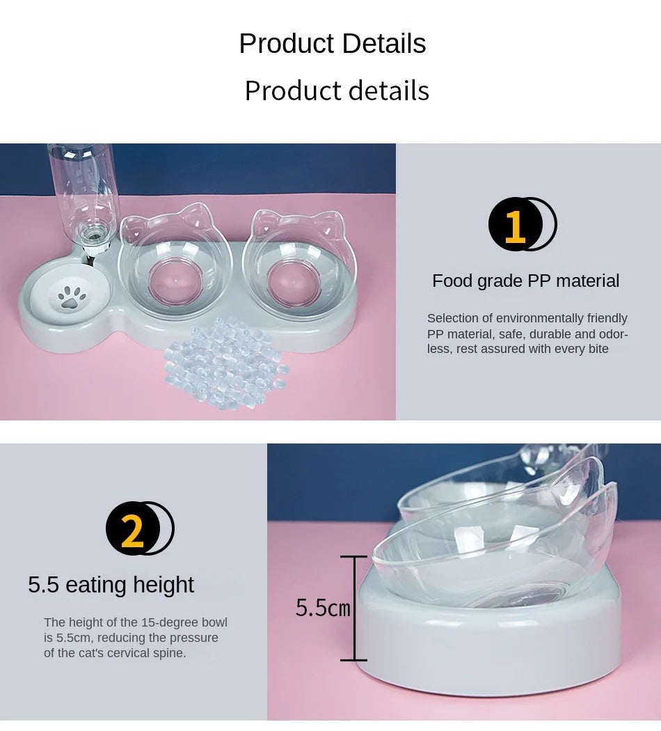 FurHaven Raised Pet Bowls Sturdy Double Feeder