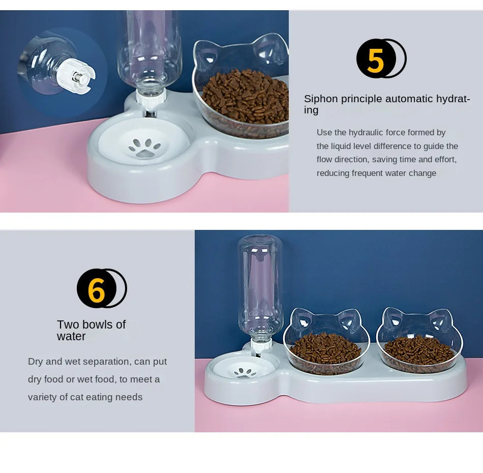 FurHaven Raised Pet Bowls Sturdy Double Feeder