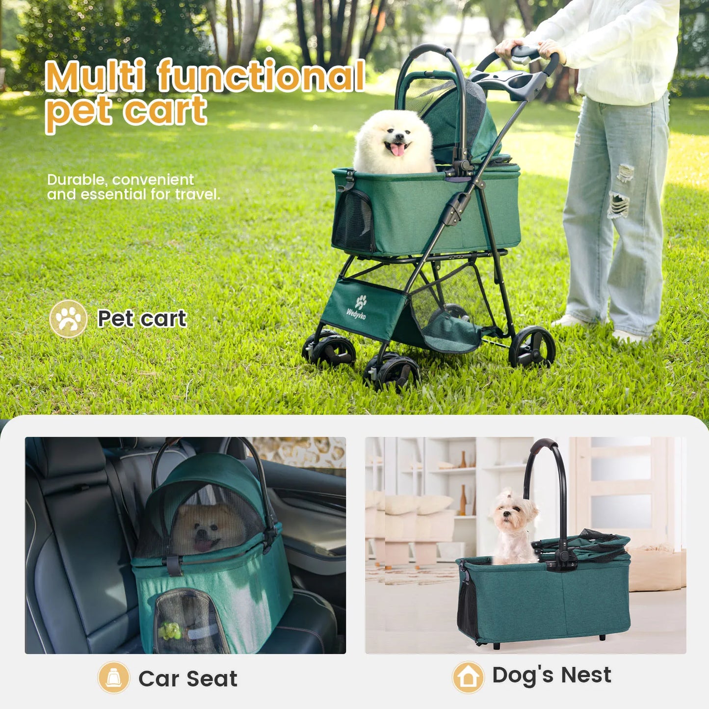 Foldable Pet Travel Stroller