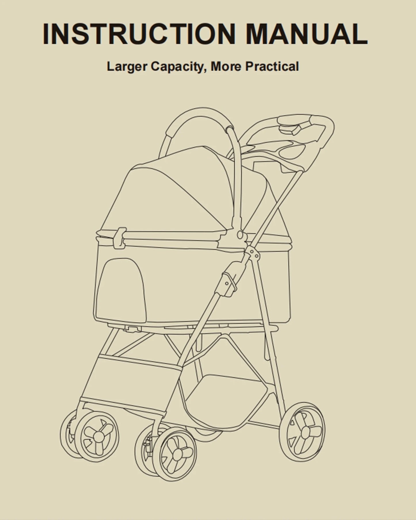 Foldable Pet Travel Stroller