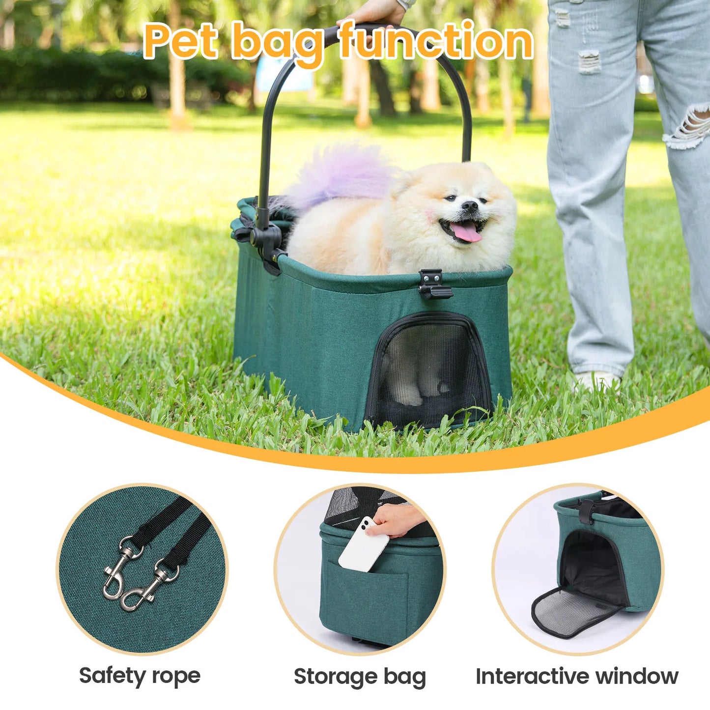 Foldable Pet Travel Stroller