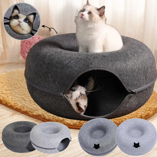 Felt Donut Tunnel Bed