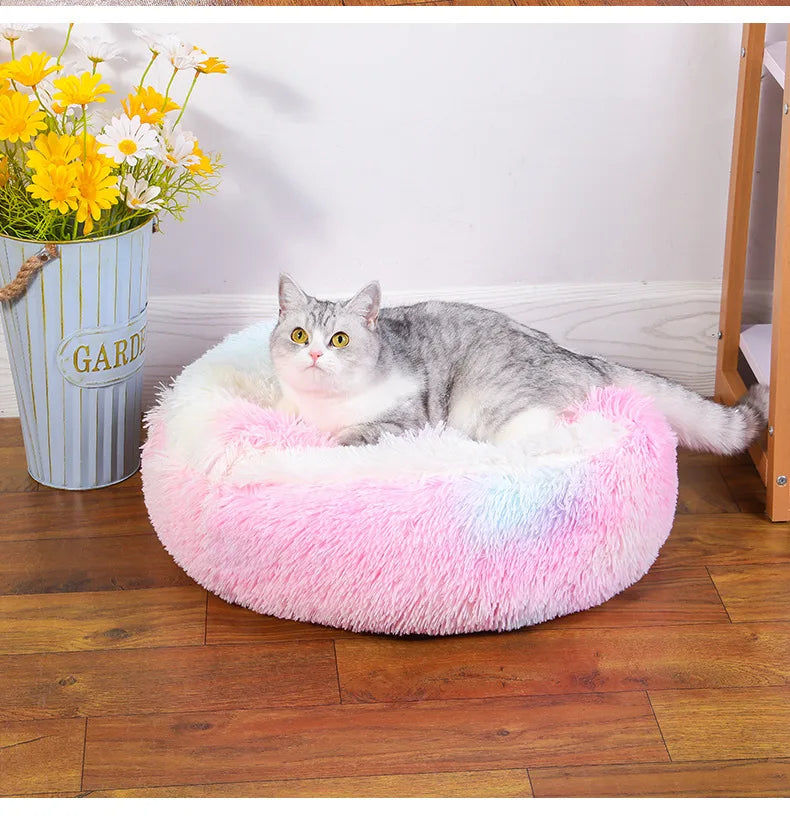 Plush Hooded Cat Bed