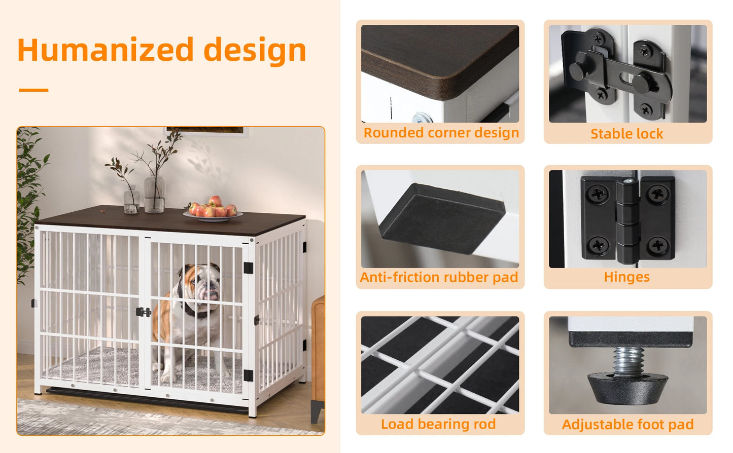 Wooden Pet Crate Table
